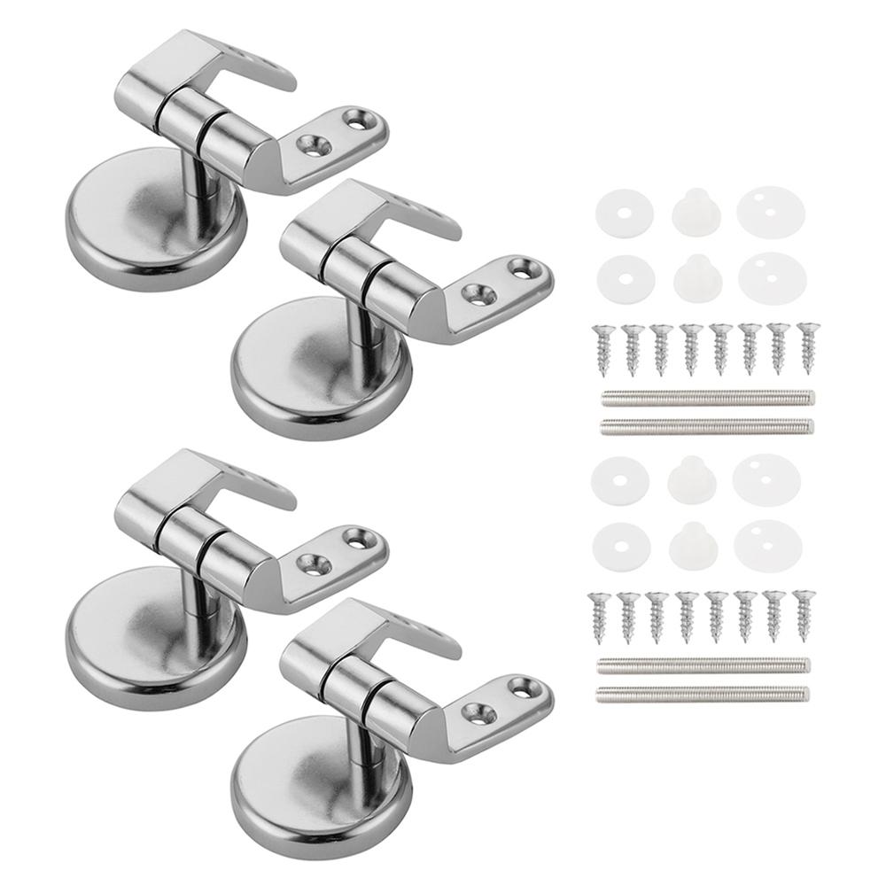 2/4Pcs Universal Toilet Seat Hinges Stainless Steel Replacement Hinges Set Toilet Lid Accessories DIY Repair for Seats Cover Lid