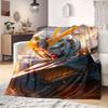 Gundam Mech Battle Flannel Blanket Warm,Comfortable,Suitable for Bedrooms,Sofas,Beds,Chairs,Picnics,Travel