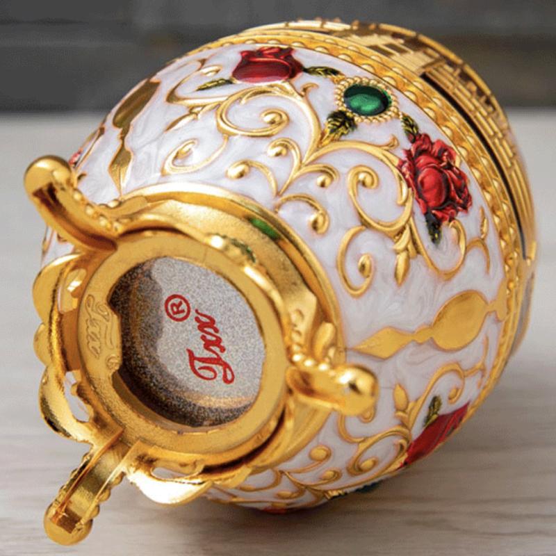 European Style Automatic Toothpick Box Alloy Vintage Palace Organizer Holder Toothpick Dispenser Box Home Desktop Decoration