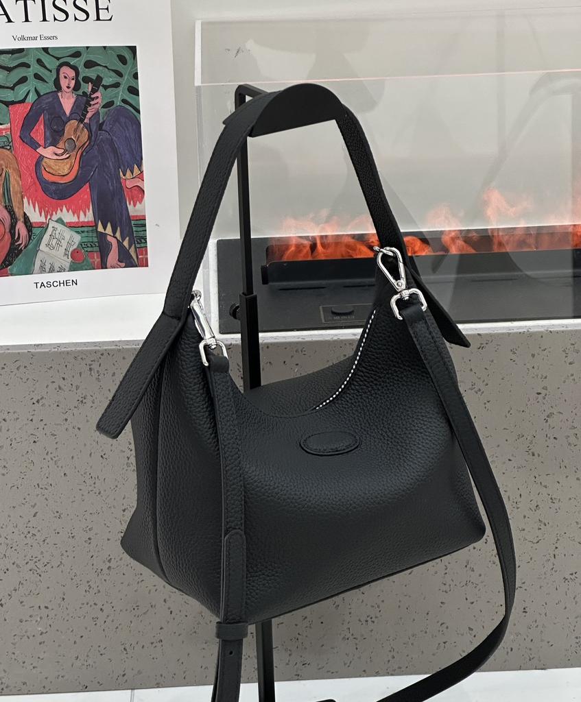 TC Top layer cowhide lazy tote bag, hand-held shoulder bag, new high-end and niche genuine leather single-shoulder crossbody bag for women