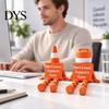 Funny Office Desk Ornaments Emotional Support Traffic Cone Buddy, Articulated Figurine with Robot Toy Sign, Monitor Decor, Companion Gift for