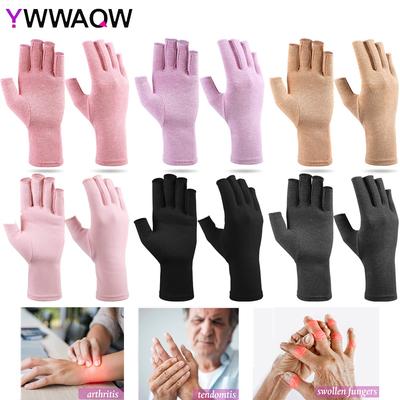 1 Pair Arthritis Compression Gloves Relieve Muscle Pain Fingerless Gloves Bulk Typing Gloves For Women Men