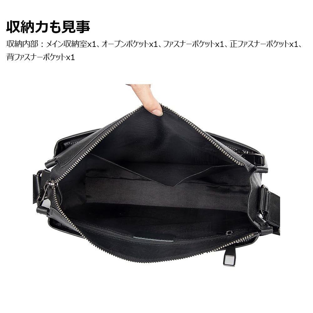 Whatna Antique-Style Tanned Natural Cowhide Leather Shoulder Bag for Men, Messenger Bag, Crossbody Chest Bag, Small Business Bag, A4 Size, Genuine