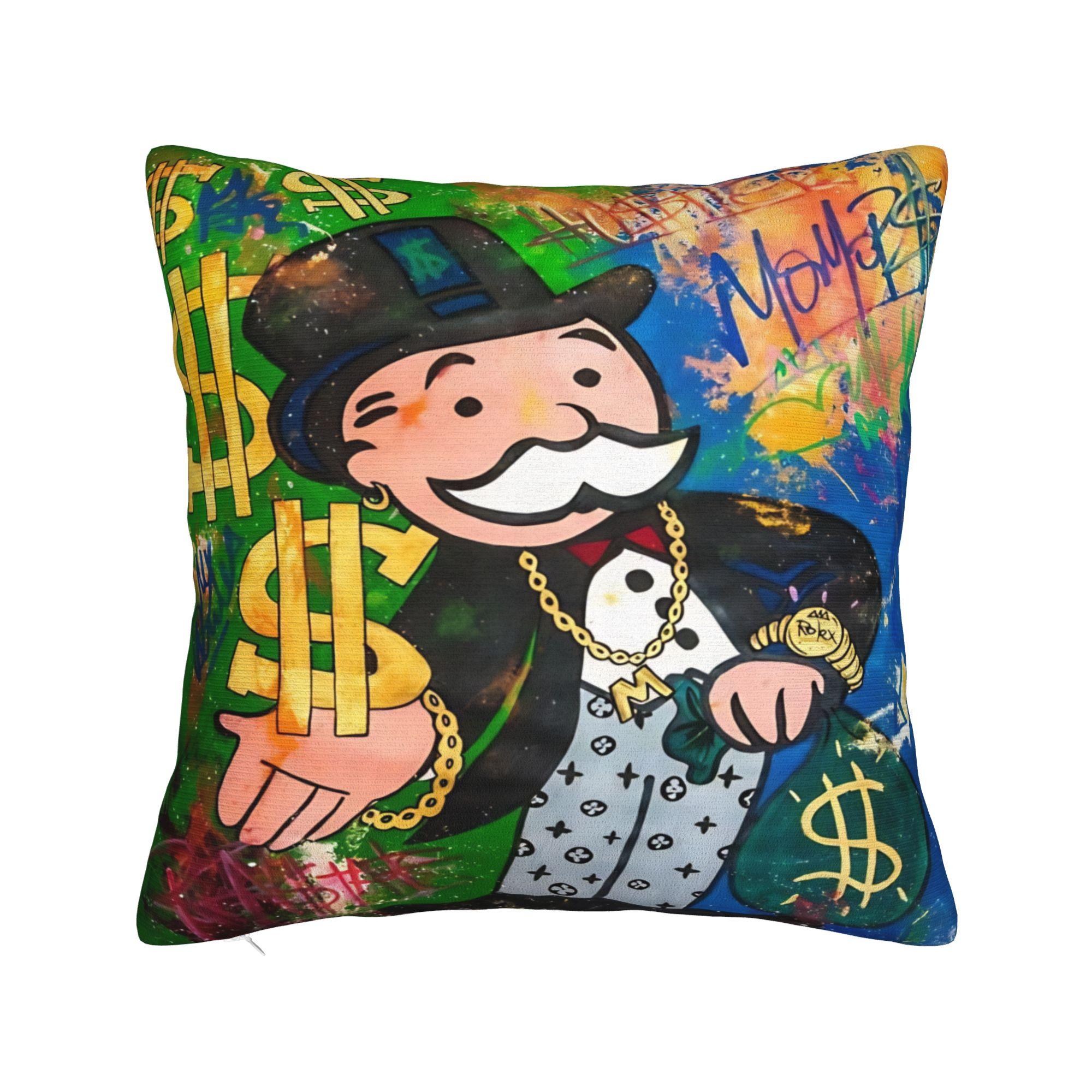 Модный Диван Монополия игра с деньгами Декоративные Наволочки Мерч Чехлы для Подушек Квадратные Разных Размеров 12x12in 30X30cm