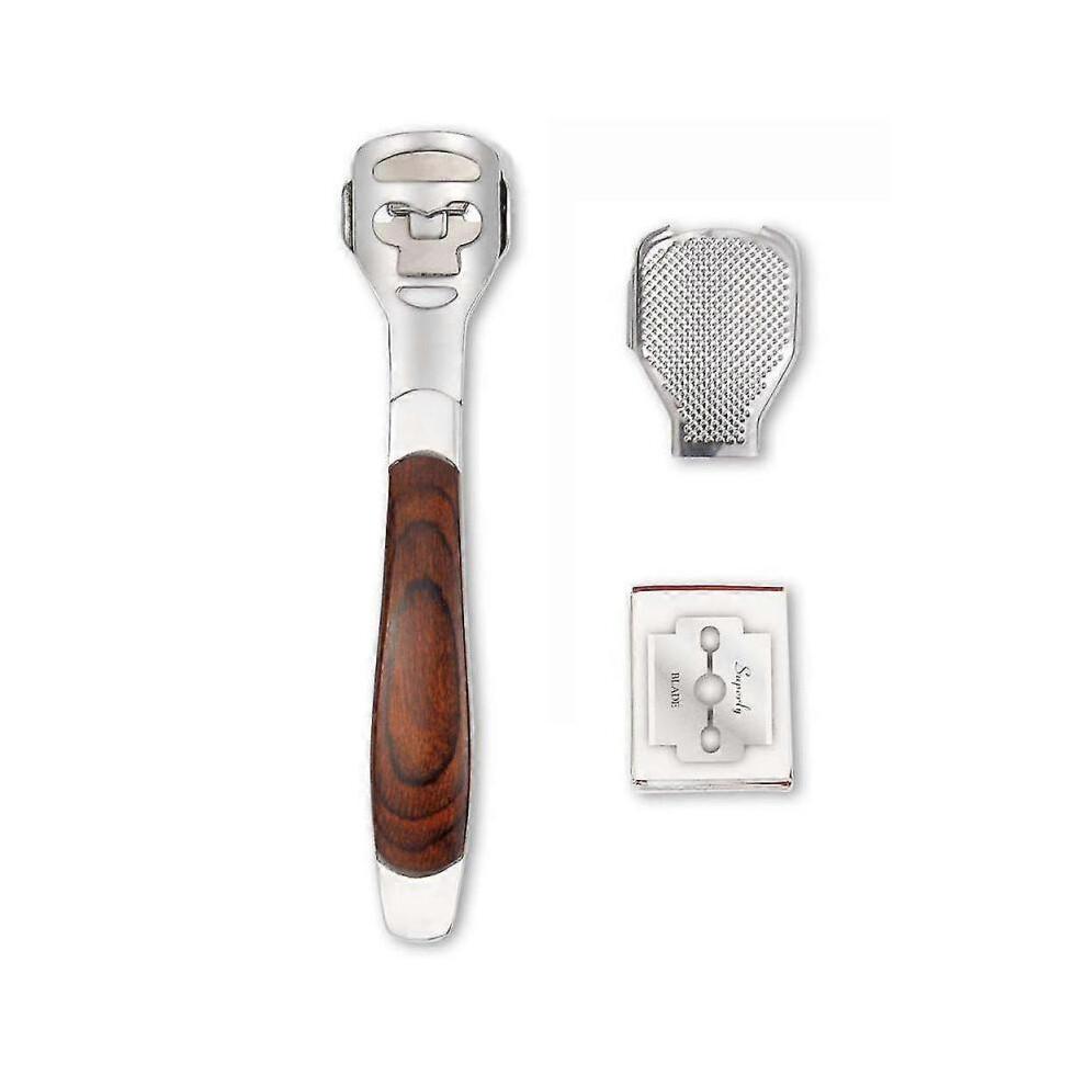 Foot Care Pedicure Callus Shaver Hard Wood Handle 10 Blades