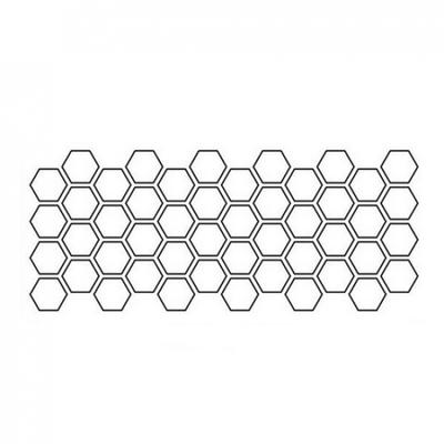 Car Body Side Hexagon Honeycomb Pattern Stickers Waist Line Vinyl Decal Decor