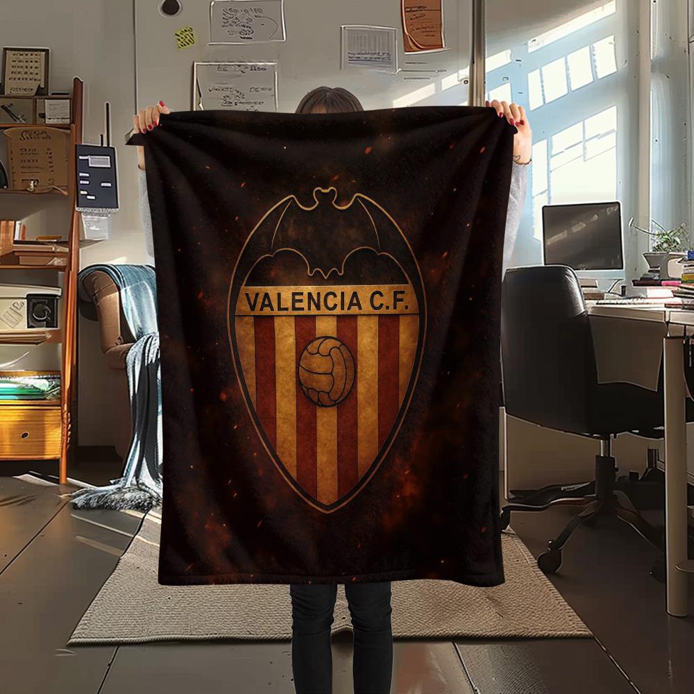 Valencia Club de Fútbol3 Flannel Blanket, High quality Comfortable for All Seasons, Home Decor, Warmth and Comfort