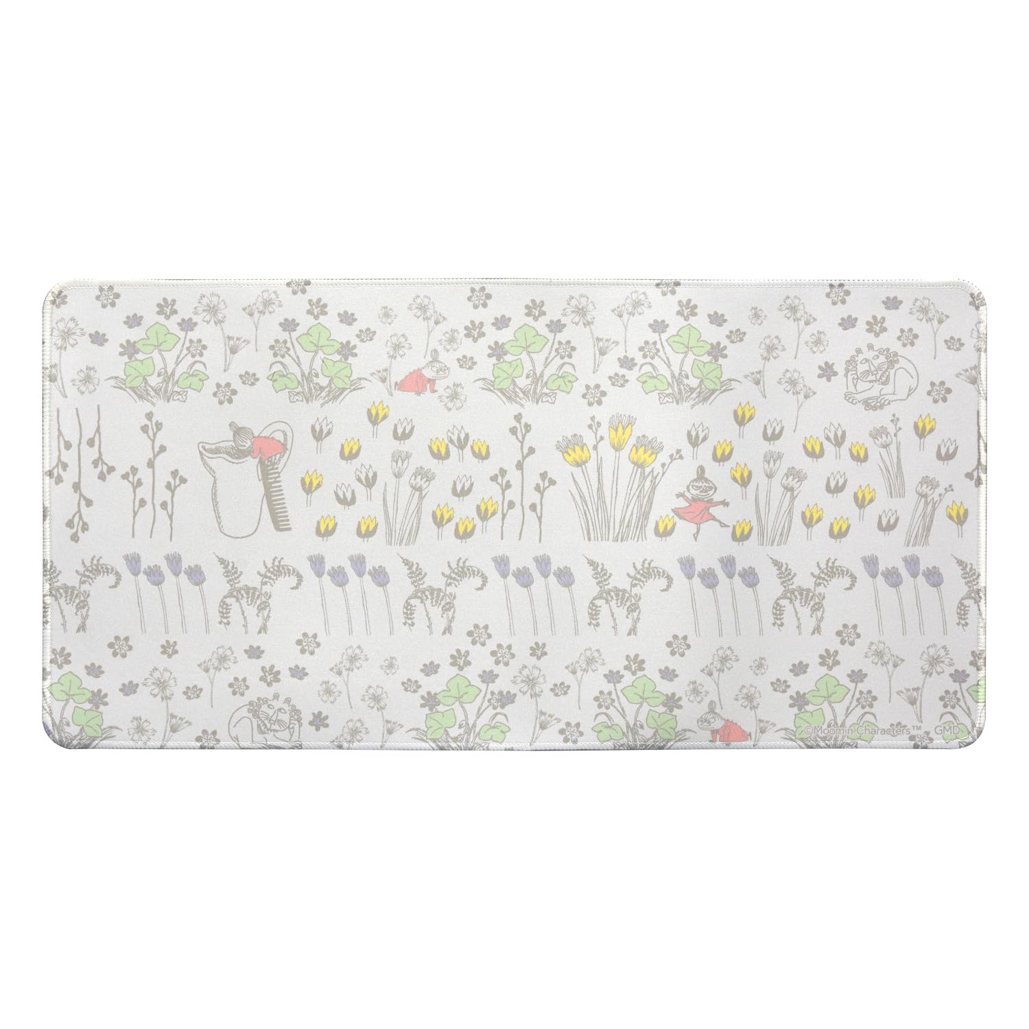 Gourmandise Moomin Desk Little My and Floral 2 Mat, Pattern, pieces, MMN-227C