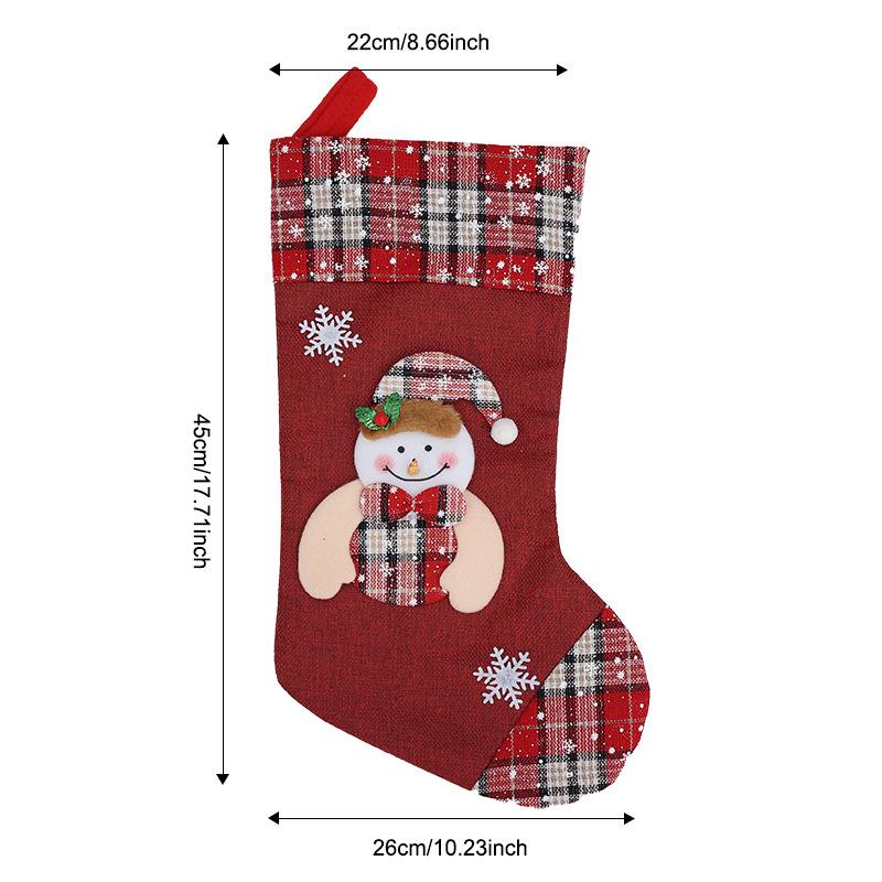 Children's Christmas Stocking Gift Bag and Tree Ornament Decoration