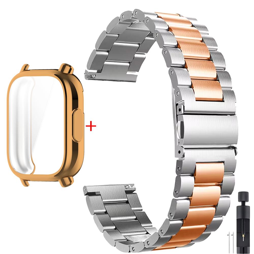 Case+Luxury Metal Strap For Redmi Watch 5 Active TPU Soft Case For Xiaomi Redmi Watch 5 Lite Stainless Steel Watchband Correa