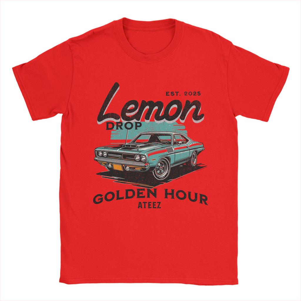 Lemon drop ATEEZ ATINY Fashion T Shirts for Men Women Golden Hour 100% Cotton Tee Shirt Clothes