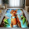 Cartoon Zootopia Judy Nick Living Room Non-Slip Area Rug Soft Carpet for Bedroom Kids Playroom Sofa,Home Decor Doormat Gift
