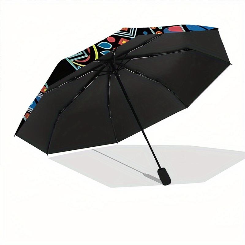 1pc Axolotl Mandala Automatic Open/close Umbrella, 8-Rib sturdy structure, Portable Travel Umbrella, Parties, Everyday Use, 11099