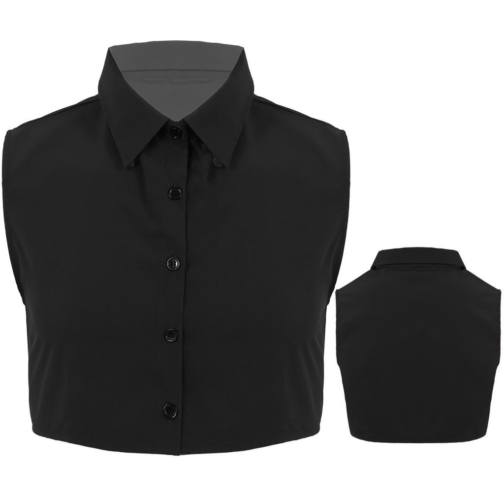 Erkek Moda Sahte Yaka Ayrılabilir Dickey Yaka Düz Renk Dekoratif Yarım Gömlek Yanlış Yaka