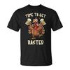Time To Get Basted Festive Turkey Beer Drinker Thanksgiving T Shirt Vintage Washed Versatile Designer Clothes Breathable Unisex
