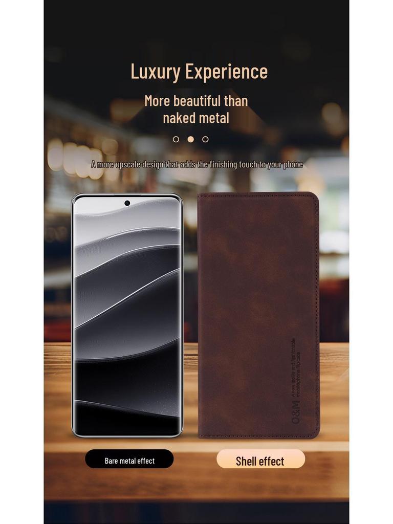 Custodia in Pelle a Flip a Copertura Totale per iQOO 15 - Protezione Anti-Caduta per il Modello V2505A