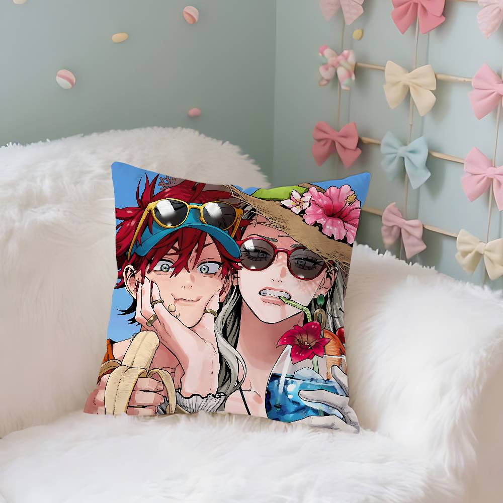 Gokurakugai Anime Pillow Case Throw Pillow Cover Nordic Vintage Style Cushion Covers Home Living Room Sofa Couch Seat