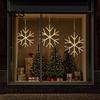 Christmas Wall Hanging Lights Lighted Snowflake Decoration, LED Shaped Wooden Tree Winter Seasonal Room Decorations Branch Light for Window