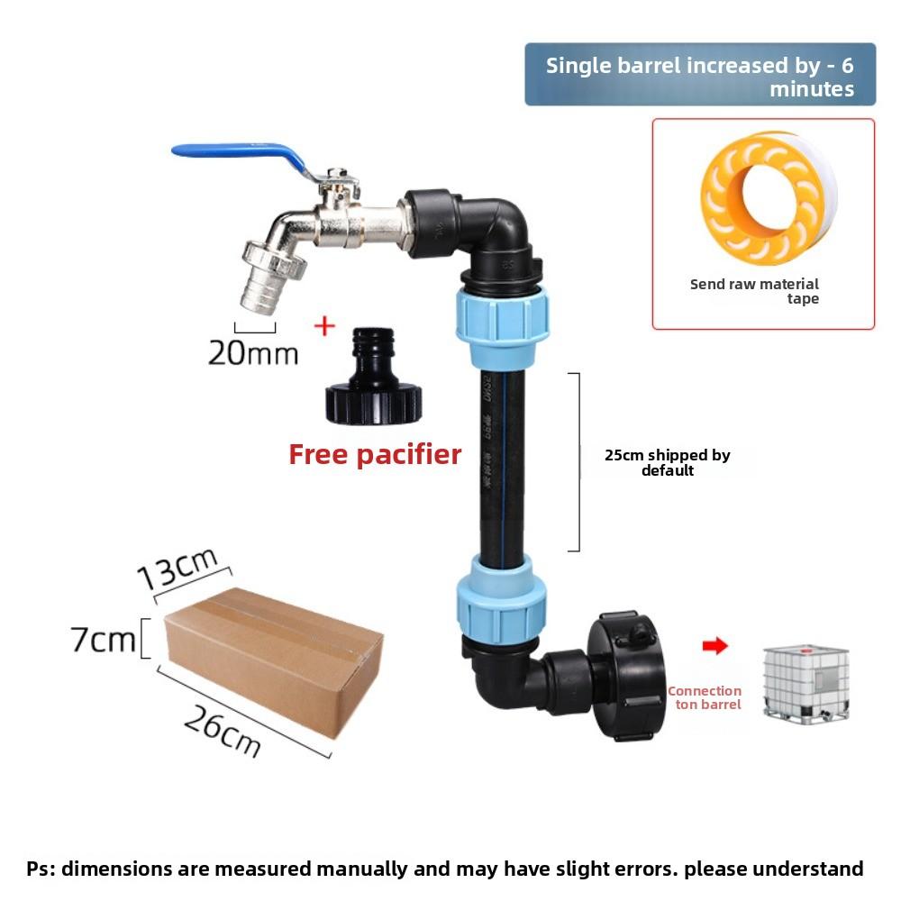 IBC Adapter Connection Kit 3/4 "Outlet Faucet For Tank Container Rainwater Tank IBC Gooseneck Outlet Tap
