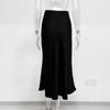 2024 French High-End Satin Bodycon A-Line Fishtail Midi Skirt for Women