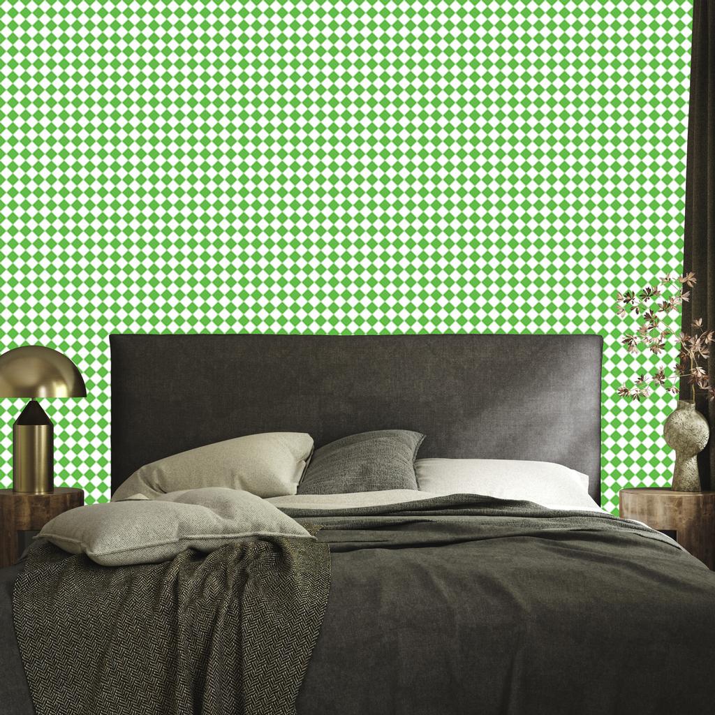 Geometric Rhombus Wallpaper Mint and Green for Living Room and Bedroom 50x1000