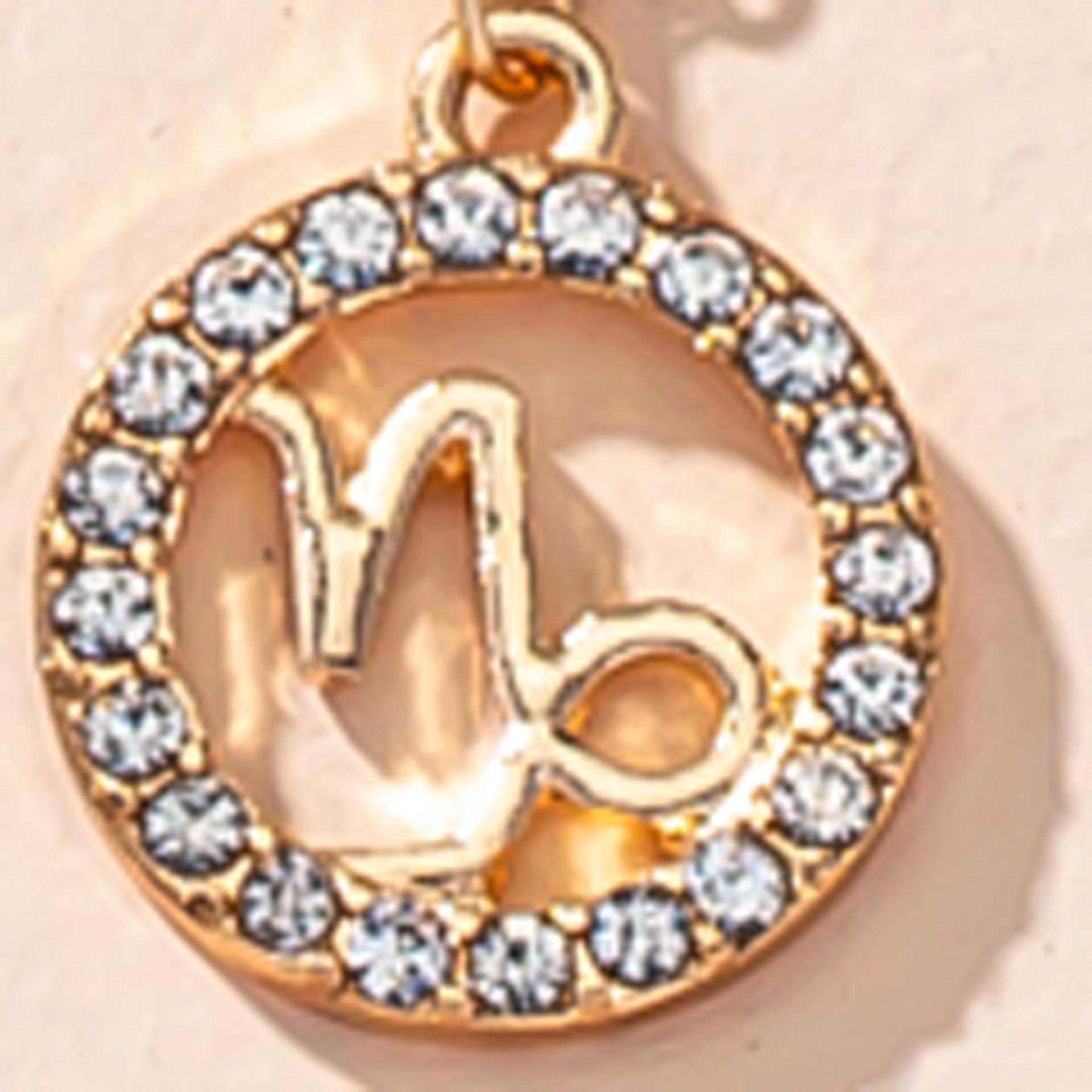 Ожерелье 12 Созвездий из Сплава Круглое Ожерелье 12 Созвездий с Полным Алмазным Покрытием Вакуумное Покрытие