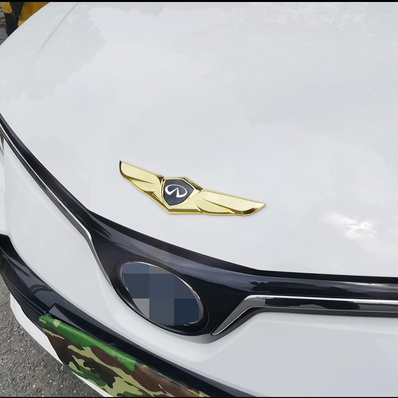 Universal 3D Car Logo for Infiniti Q50L, FX35, G25 - Modified Hood & Tail Appearance.