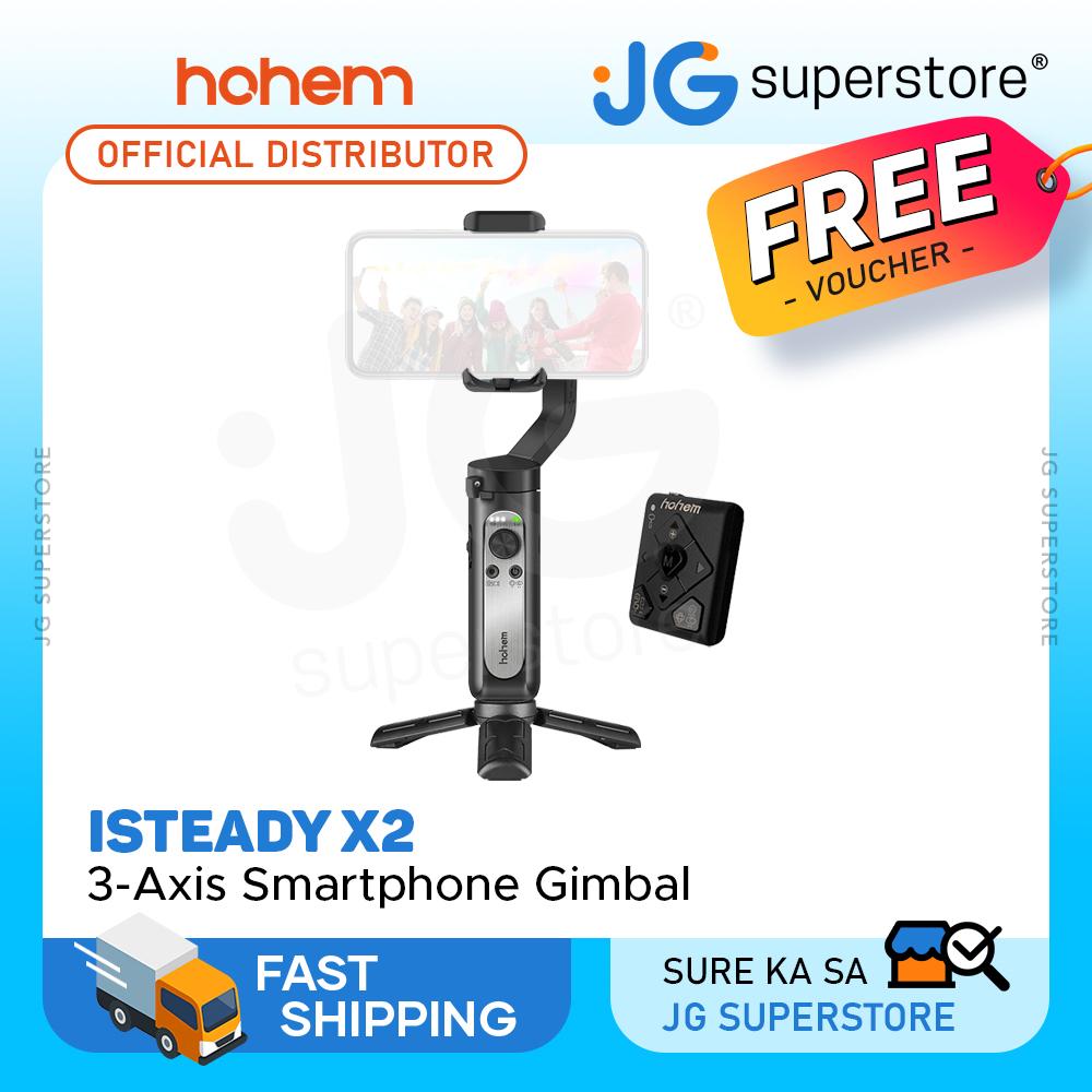 Hohem iSteady X2 3-Axis Smartphone Gimbal Stabilizer 10h Runtime with Wireless Remote Face and Object Tracking | JG Superstore чёрный