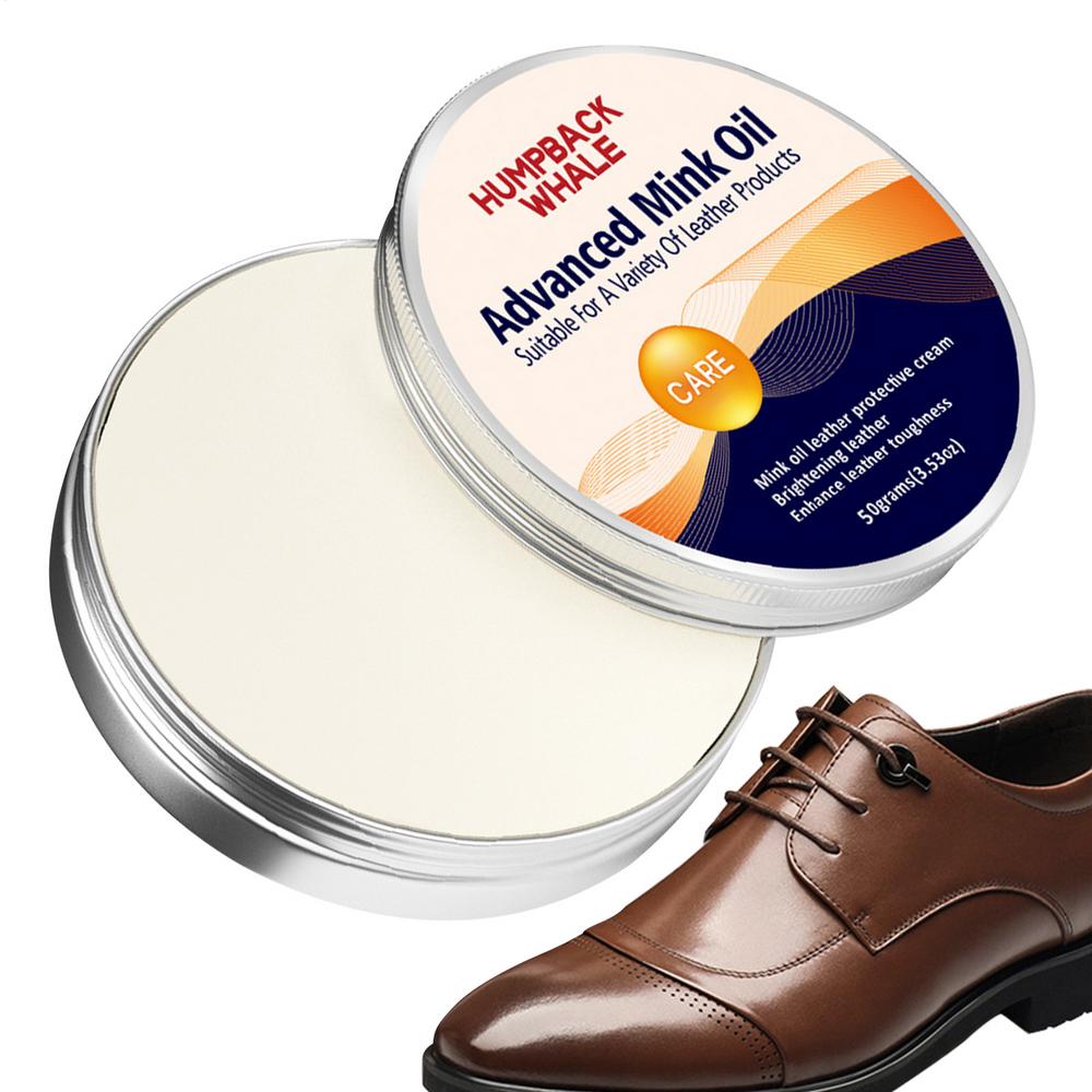 

50G/100G Leather Cleaning Cream Mink Oil Leather Care Balm Boot Bags Furniture Leather Restoring Refurbishing Maintenance clean 50g