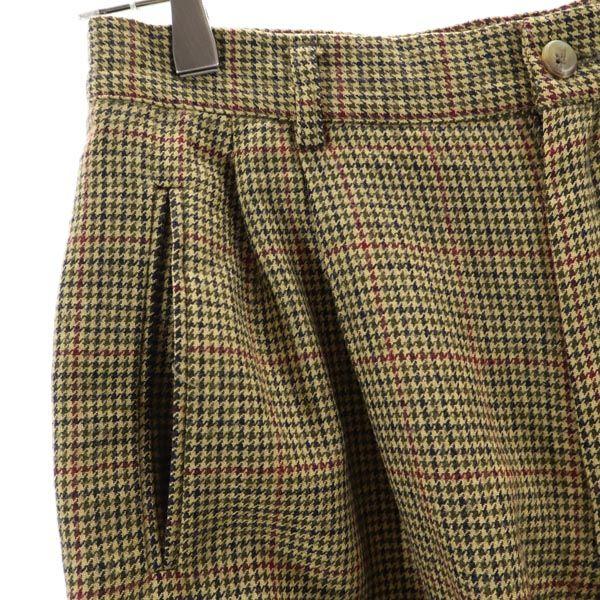 L.L.BEAN 80s Vintage Wool Houndstooth Slacks Pants 8P Women Used