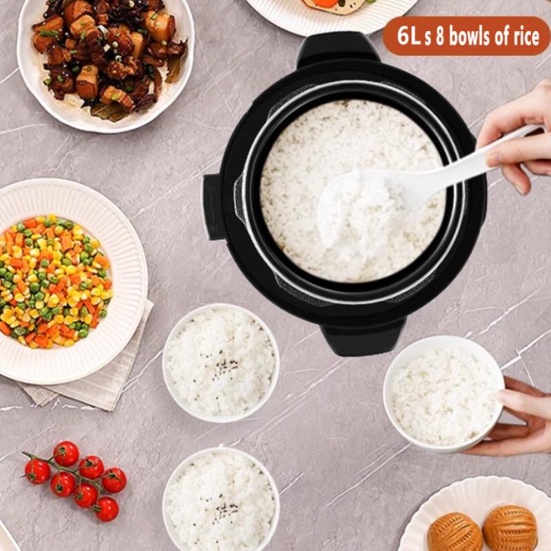 Panela de Pressão Elétrica de Grande Capacidade 5L/6L Reserva Inteligente Panela de Cozimento de Alta Pressão Panela de Arroz Multifuncional