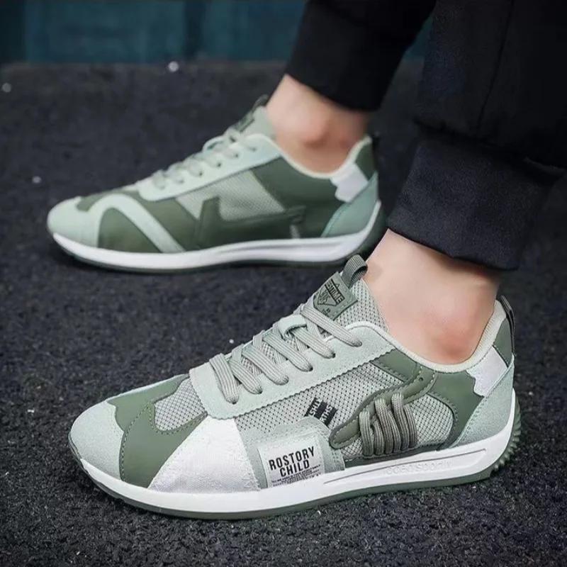 Модные мужские кроссовки сетчатые дышащие повседневные туфли для активного отдыха — фото 4