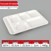 Melamine 6-Compartment Rectangular Food Tray