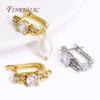 18K Gold Plated Eingelegte Zirkon Ohrhaken Verschlüsse Beschläge Ohrbügel Haken Für Handgemachte DIY Ohrringe Schmuckherstellung Zubehör