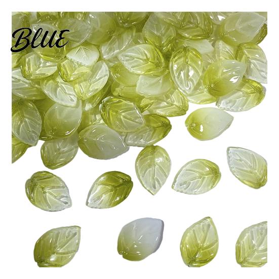 50 Leaf Beads Pack 50Pcs Glass Camellia Tea Pendant