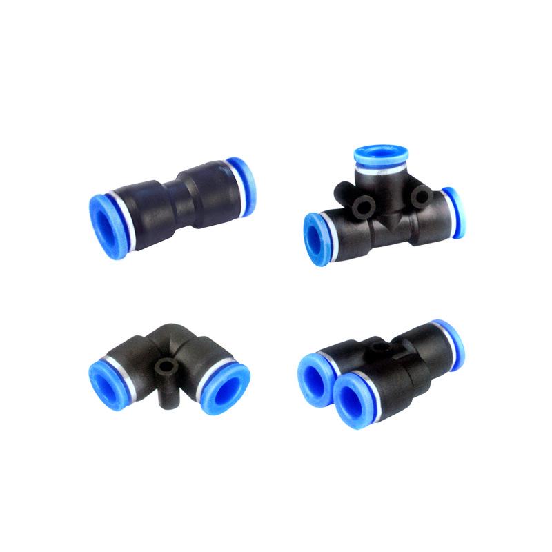 Fitinguri pneumatice cu conectare rapidă: Tub PU Aer Drept, PV Tip L, PE Tip T, PY Tip Y