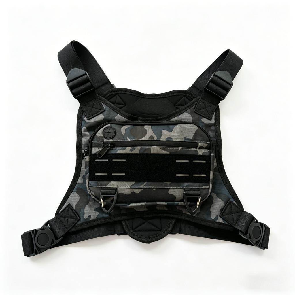 Outdoor Vest Multi-Functional Waterproof Wear-resistant Backpack Men's Chest Bag for Hunting Fishing Camping