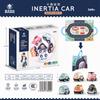 Cartoon Inertia Mini Car Toy Set Ambulance Police Car School Bus Fun Simulated Real Car Model Toys Boy'S Birthday Surprise Gifts