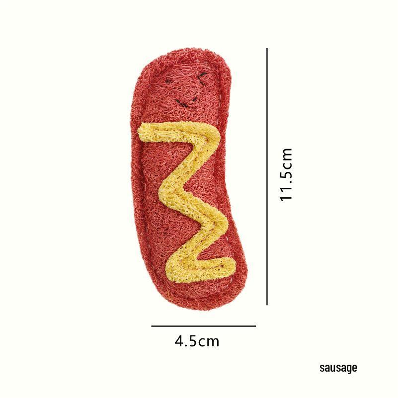 Loofah Catnip Teething Toy for Cats and Dogs - Durable, Odorless Chewing and Teasing Stick