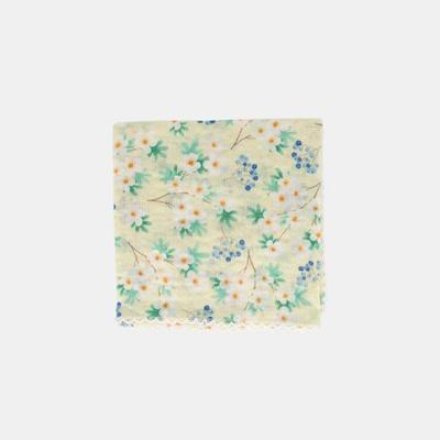Elkate Damen Blumen Taschentuch Bandana Baumwolle Gaze Wandern Schweiß Nackenhandtuch Luxus Taschentuch LDR194
