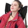 SONGMICS Folding Camping Chair, Outdoor Chair with Armrests, Headrest and Cup Holder, Stable Structure, Max. Capacity 150 Kg, Black
