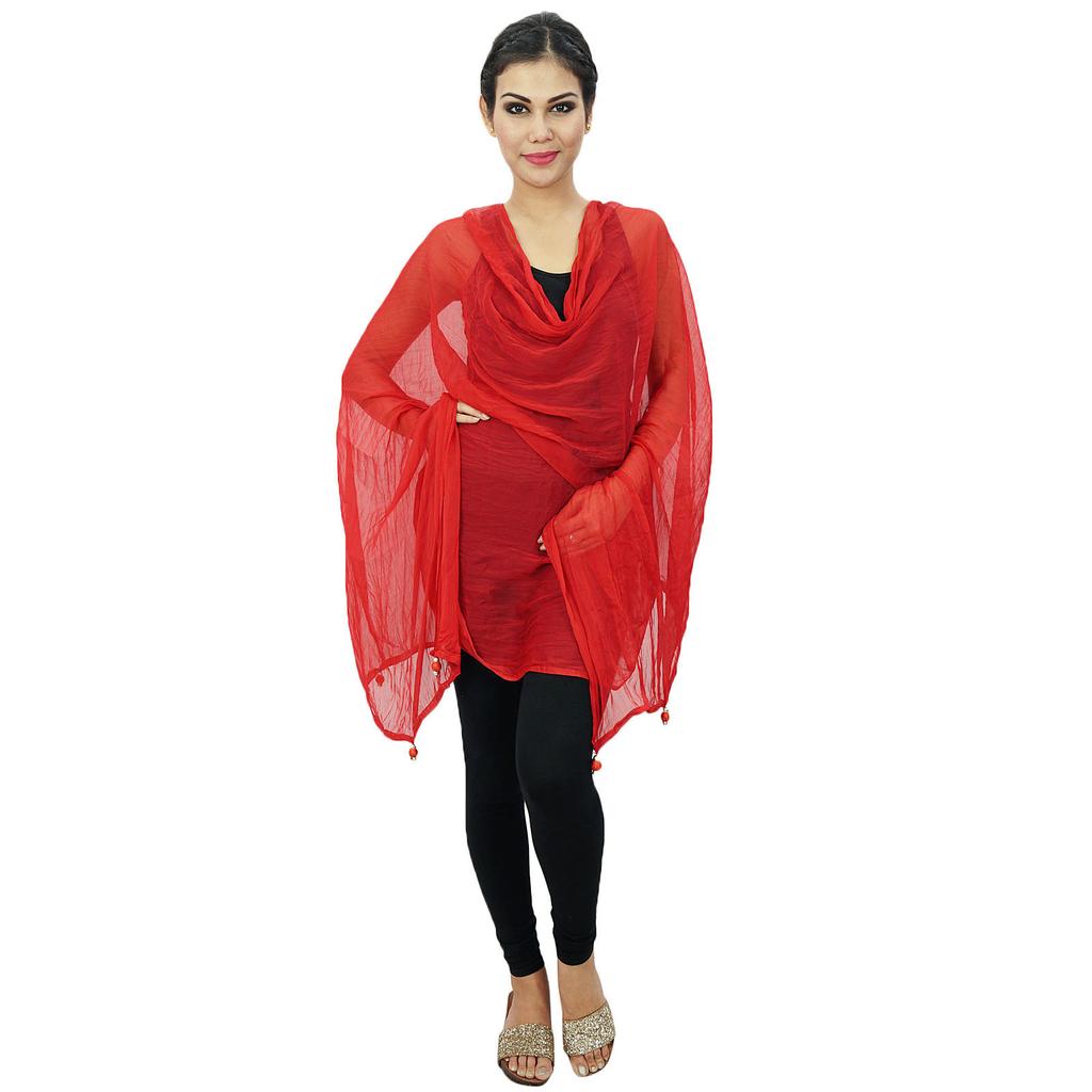 Long Stole Chiffon Blend Dupatta Neck Wrap Women Indian Scarves Chunni