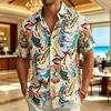 The New Men's Paisley Printed Holiday Shirt Is Suitable for Casual Vacations and Bohemian Style