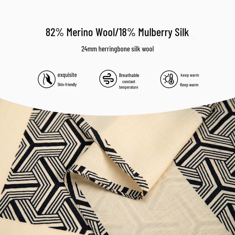 Wanshili Double-Sided Silk Wool Scarf
