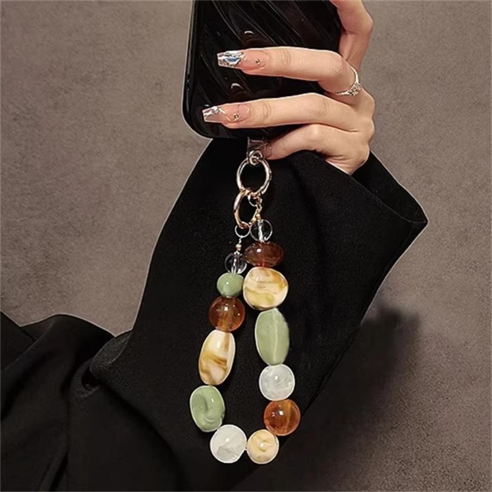 Alien Beaded Phone Strap Chain Retro Mobile Phone Pendant Cellphone Lanyard  Keychain Accessories