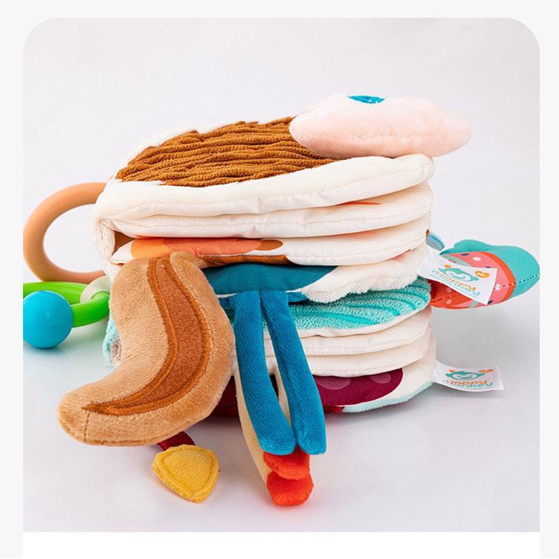 Cloth Belted Hanging Toy With Feather Animal Cloth Book Early Education Toy Montessori Educational Toy