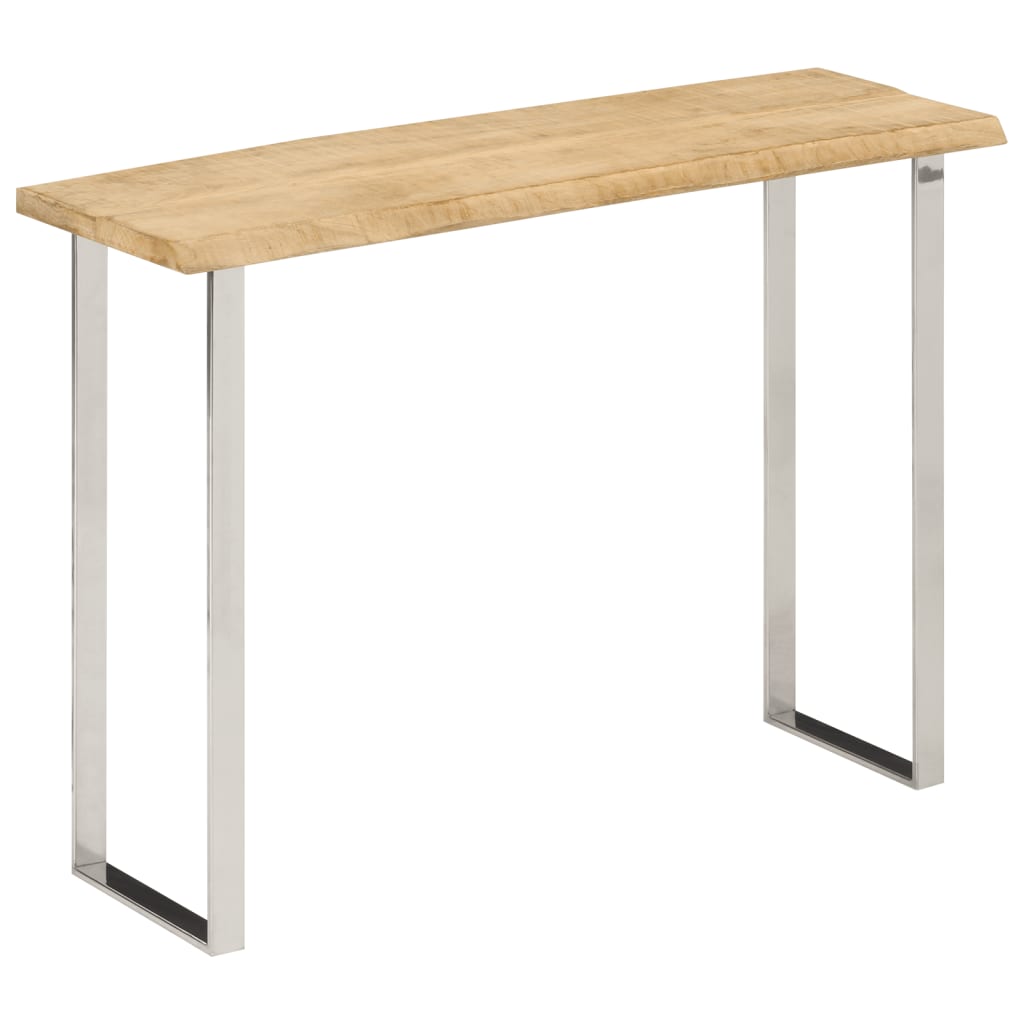 Console Table with Live Edge 105 x 33 x 76 cm Solid Mango Wood