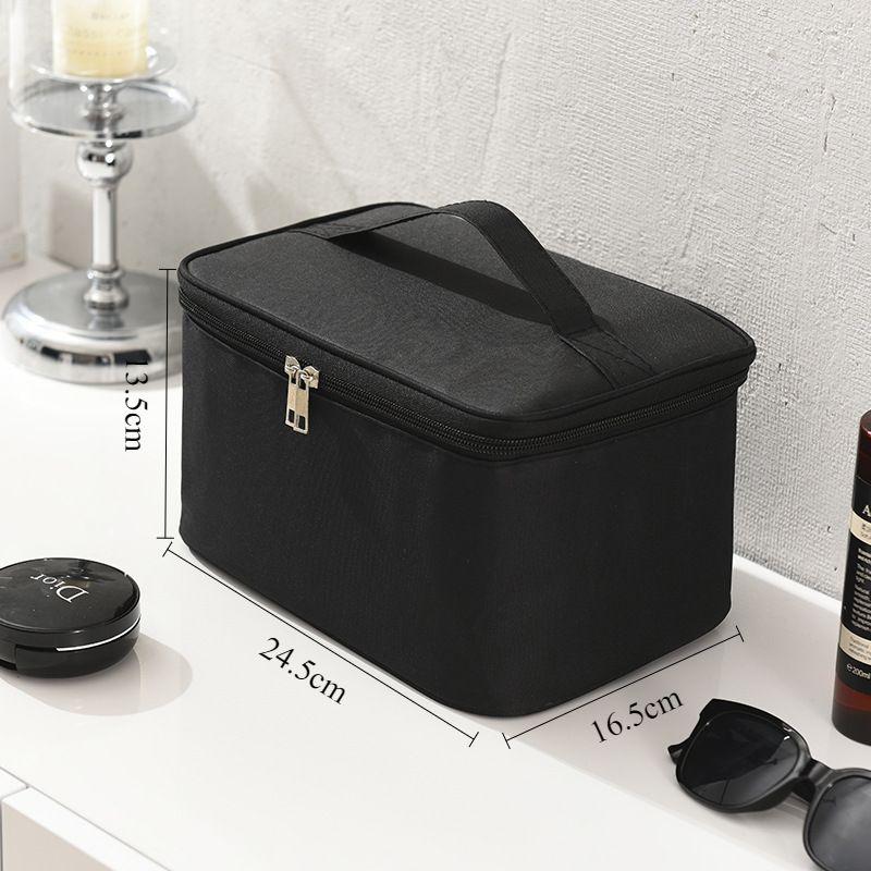 Square Business Travel Toiletry Bag Double-layer Large Capacity Makeup Bag Oxford Cloth Storage Bag Portable Handbag
