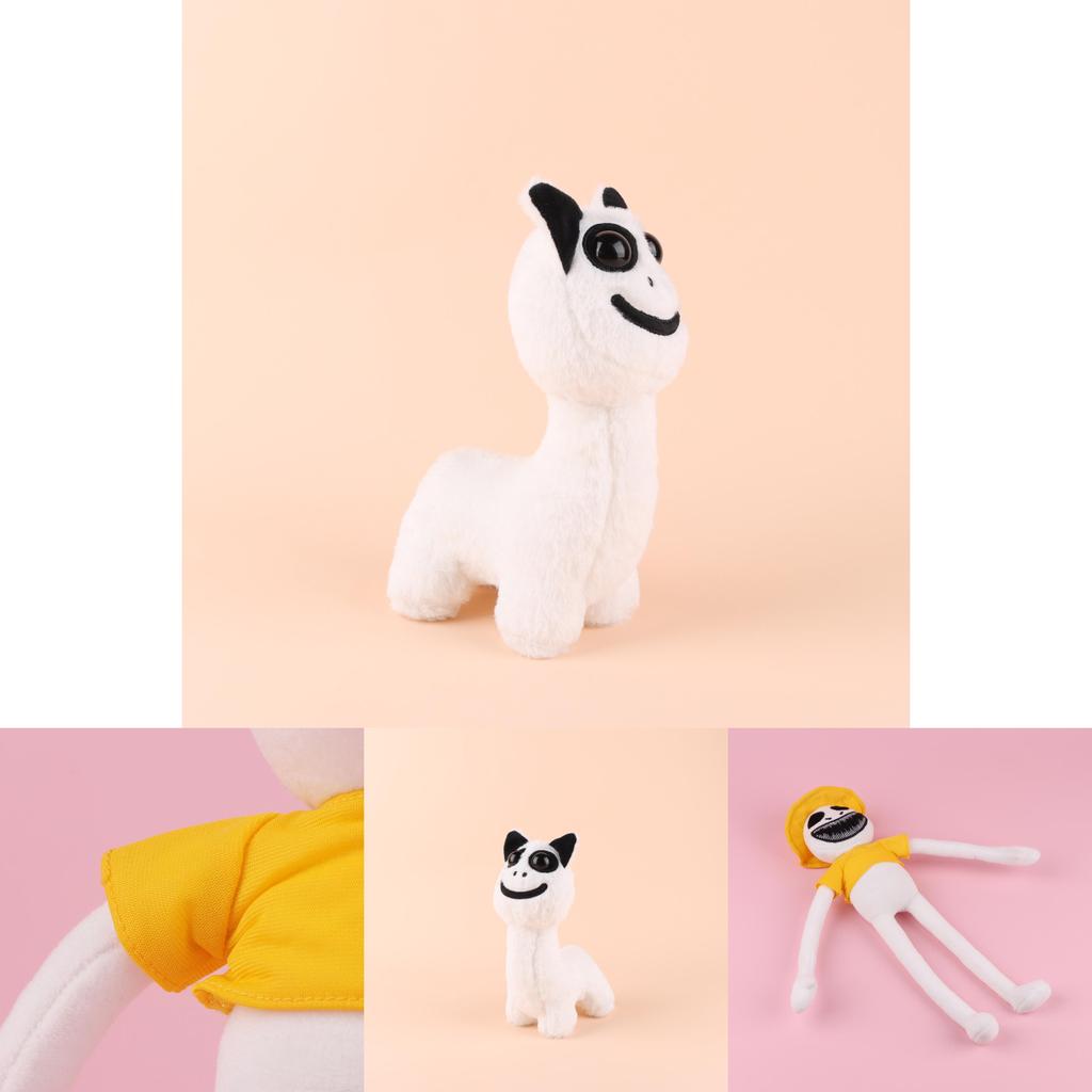 Zoonomaly Peluche Gardien de Zoo Parc Animalier Exceptionnel Poupée en Peluche Courte Personnage de Dessin Animé Autre Coton PP Personnalisé Blanc Jaune 48*7*40cm