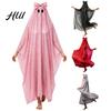 Halloweenský párty outfit Sequin Ghost Poncho Plášť pro ženy, Roztomilý kostýmní plášť se zábavnými svátečními ozdobami, Lehký síťovaný svetr Župan Cosplay